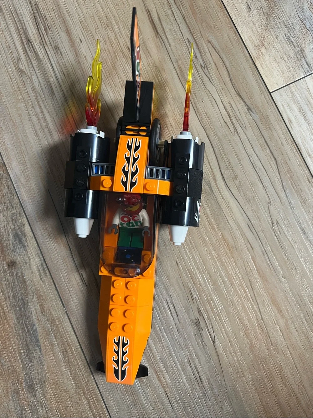 Lego City -  Speed Record Car - Set #60178 ** Fully Assembled & Glued**